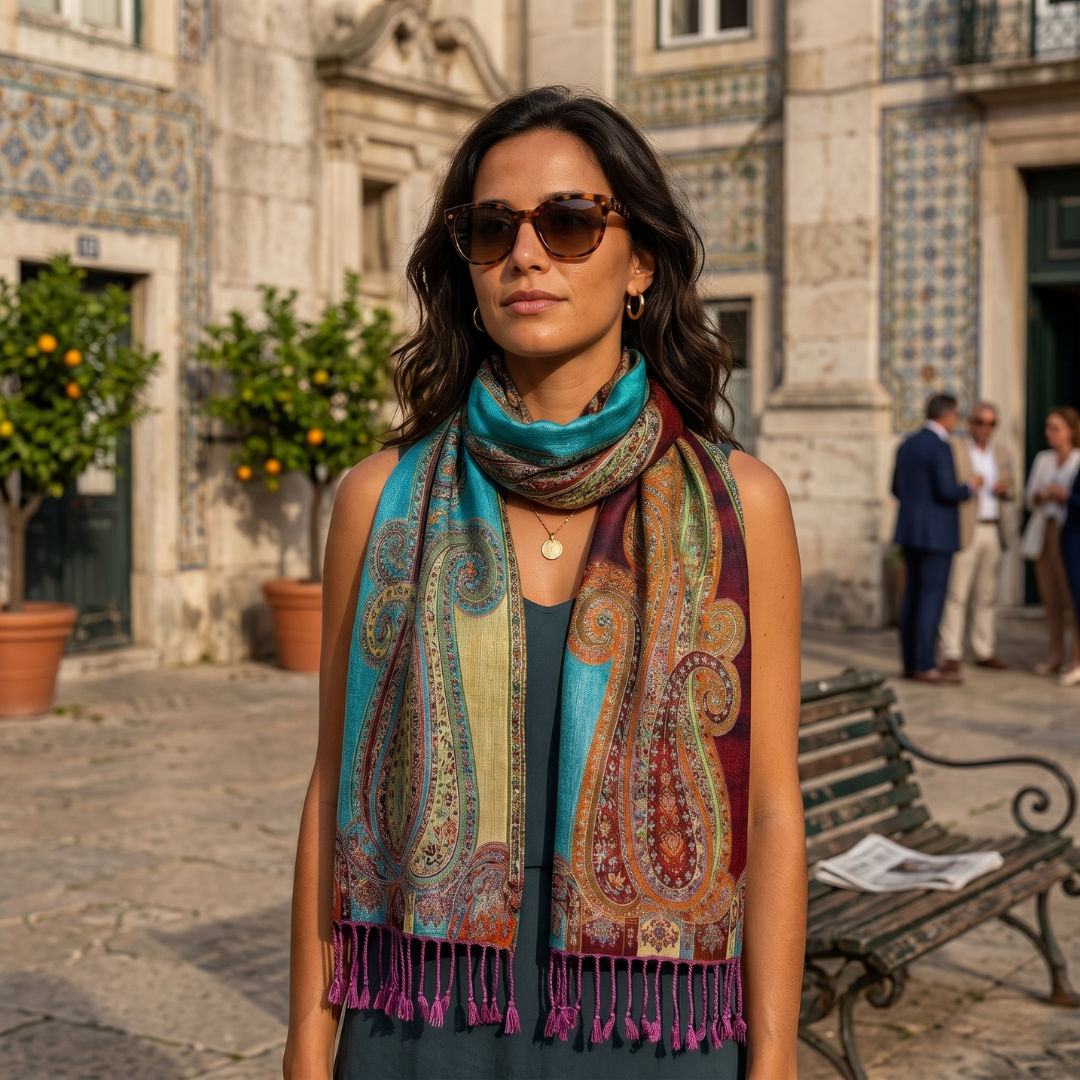 Maroon Big Paisley Neckscarf